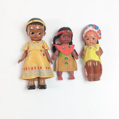 Vintage Miscellaneous Native American Child Dolls