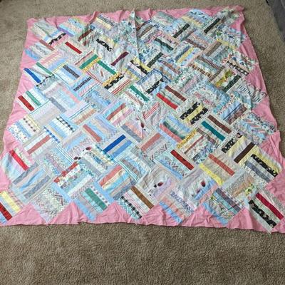 Large Unfinished Homemade Quilt 87