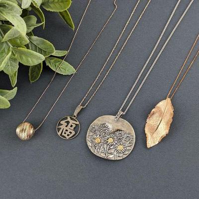  Four Sterling Silver Necklaces