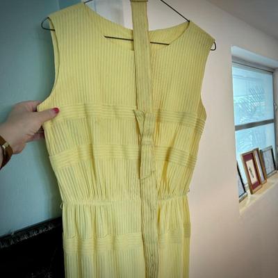 Vintage yellow sundress with bow belt