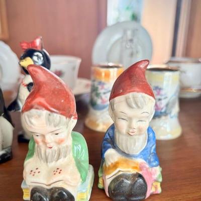 Vintage gnome salt & pepper shakers