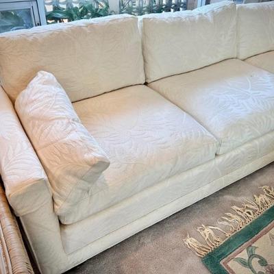 Vintage Baker L-shaped off-white sofa