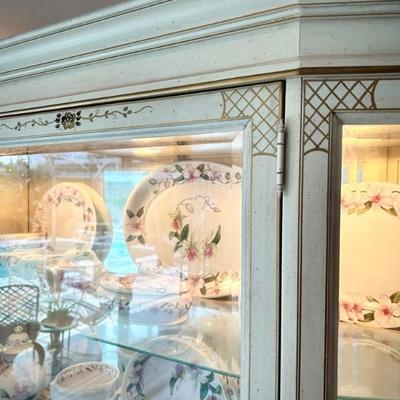 Chinoiserie ivory display cabinet