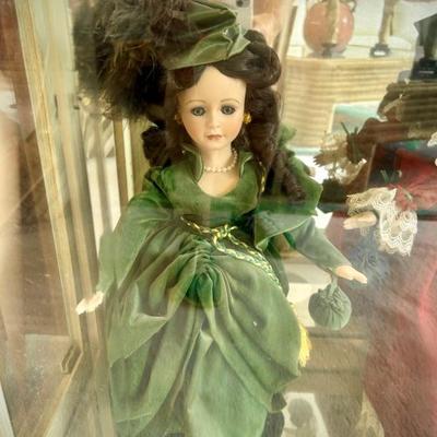 Madame Alexander Gone With The Wind Scarlett O'Hara green velvet dress/drapes
