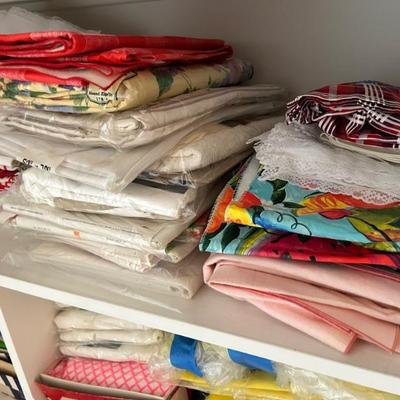 Vintage and newer linens