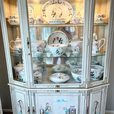 Chinoiserie ivory display cabinet