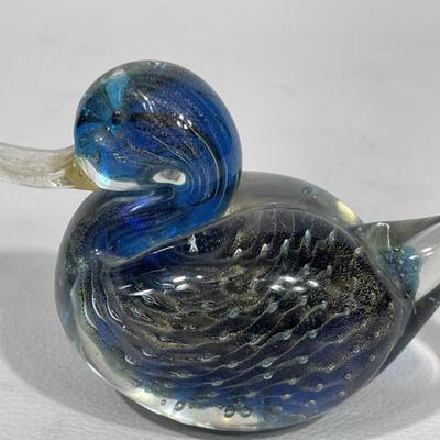 Vintage Bullicante Art Glass Duck