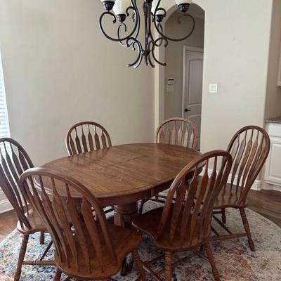 kitchen table 6 chairs 1 leaf