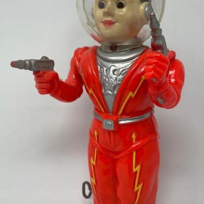 Red Irwin Spaceman Wind-up Toy - 1950s - Rare