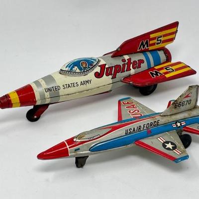 Line Mar Friction USAF Jet & Masuya Friction Jupiter M5 Rocket Toys