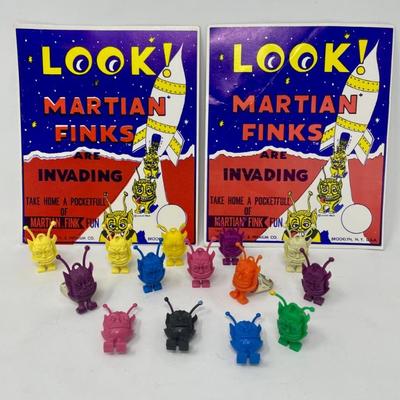 Interchangeable Martian Fink Vending Machine Rings - Vintage 1968 - Rat Fink Artist Ed Roth