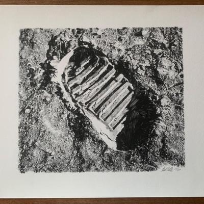 FIRST STEP ON THE MOON - Artist signed: Paul Calle - Ltd Ed Print Fine Art