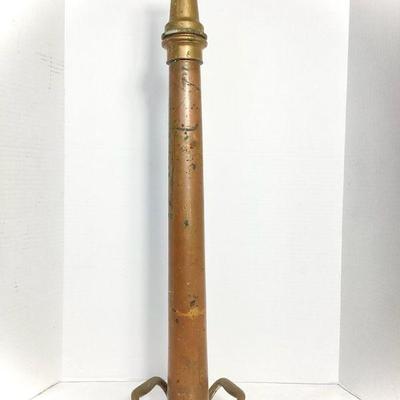 DILA102 Vintage Akron Brass Fire Hose Nozzle	Old brass nozzle with removable tip. Measures about 30 inches tall. Stamped Akron Brass Mgf...