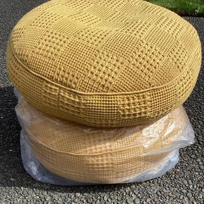 DILA110 Crate & Kids Large Floor Cushions	Waffle weave in Tuscan Gold, Nella floor cushion. Large enough for big people too. Made of...