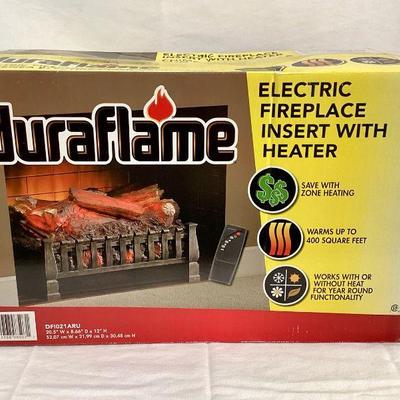 DILA113 Duraflame Electric Fireplace Insert	Still in original box and wrapping. Realistic smoldering logs, infrared heating. 
