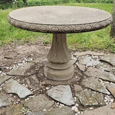 2-Piece Round Concrete Patio Table