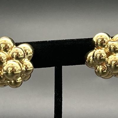 18K Gold Earrings - Italy Total Wt. 19.3g