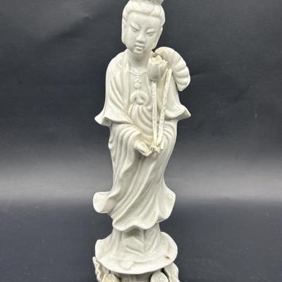 Chinese Blank De Chine-Look Guan Yin Statue