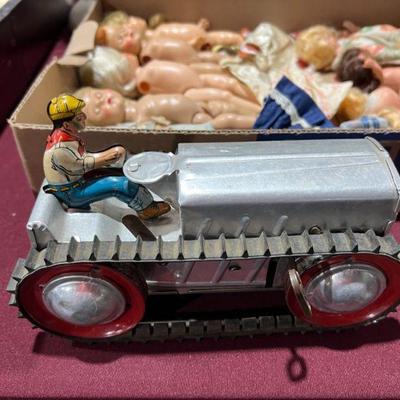 Tin litho wind up tractor