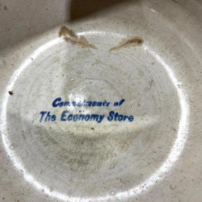 Stoneware advertising bowl