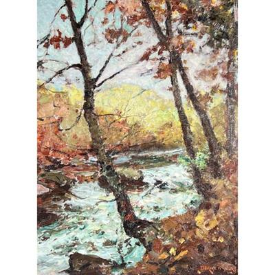 FRANKLIN DE HAVEN N.A. (American, 1856-1934) | Roaring Brook, Connecticut Oil on canvas 18 x 24 in. (Stretcher) Signed lower left and in...