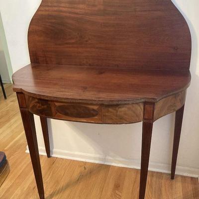 Beautiful Mahogany Inlaid Game Table 