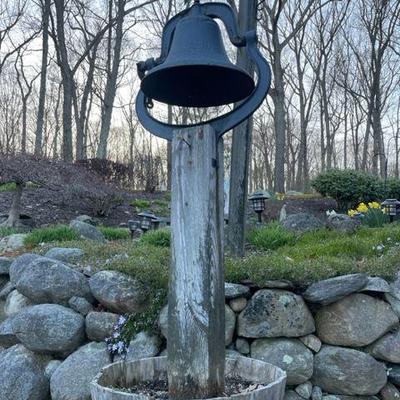 Antique Outdoor School Farm Bell to enhance your garden.