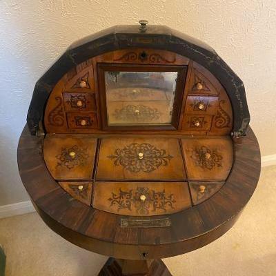 Sewing stand, with lots of drawers, 1860â€™s