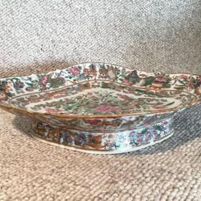Canton rose serving plate