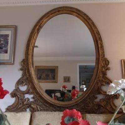 Huge oval mirror