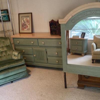 Green bedroom furniture