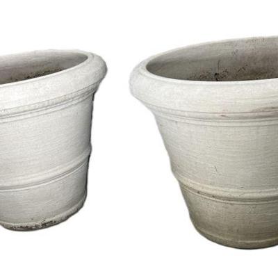 Pair Of Large Composite Planters