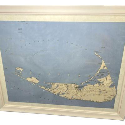 Framed Map Of Nantucket Island