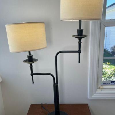 Double Light Oil Rubbed Bronze Table Lamp