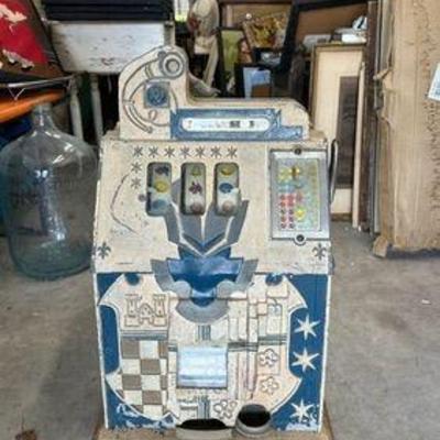 VIntage Cast Metal Slot Machine