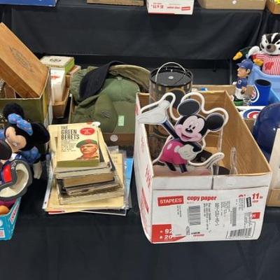 Mickey Lights, Military Items, Military Interest Books, Cubs Lot, Mickey Mouse Figures, Cigar Boxes, Brewers Bobbleheads