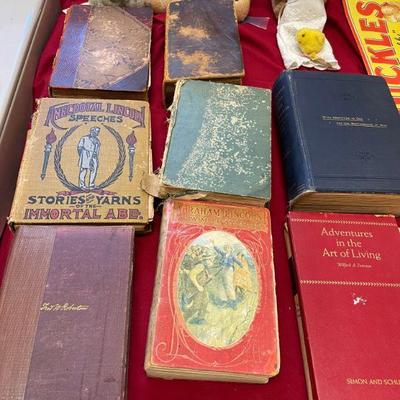 Collection of Abraham Lincoln books. 