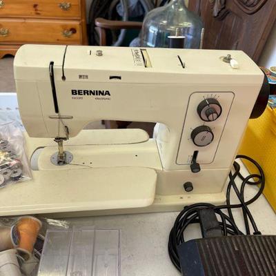 Bernina vintage sewing machine and  notions. 