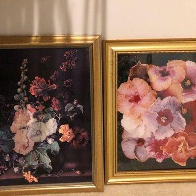 Gold frame floral Prints: $3 each