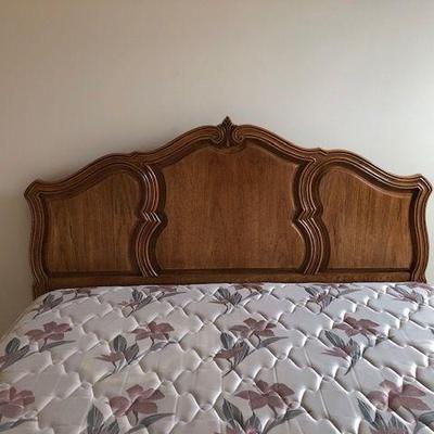 French Provincial headboard and metal bed frame (with or without mattress-used!) $75