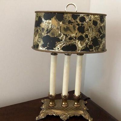 Three candle desk Lamp - small; good condition; $25