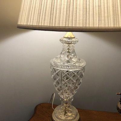 Molded glass urn Table Lamp; great condition; $40