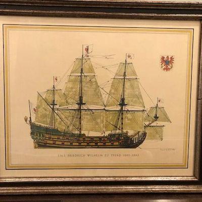 Ship Print, The Wilhelm; great condition; $30