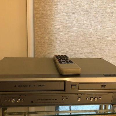 VCR/DVD player is working but needs to be tested when hooked up to a TV; has remote; As Is: $10
