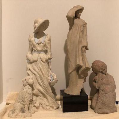 Beautiful sculptures (The boy with dog is an Austin) $20 each