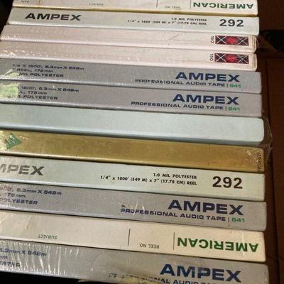 NOS Ampex reel to reel tapes