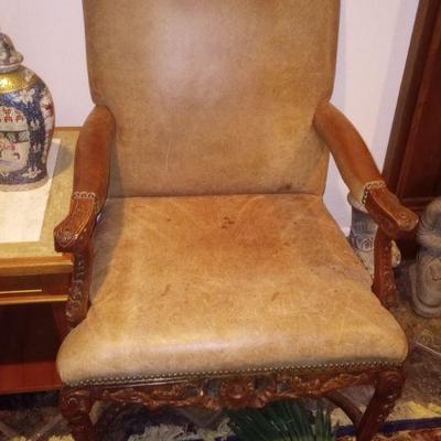Leather sitting chair