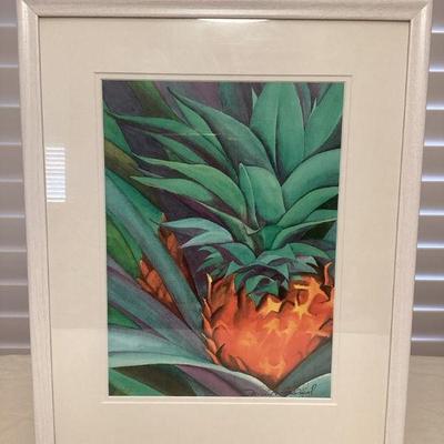 MMS134 Framed Pineapple Stars Picture By Patrice Federspiel