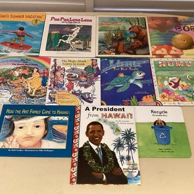 MMS045 Eleven Children's Hawaiian Hardcover Books 