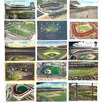 Vtg. Baseball stadium postcards, v.g. cond.